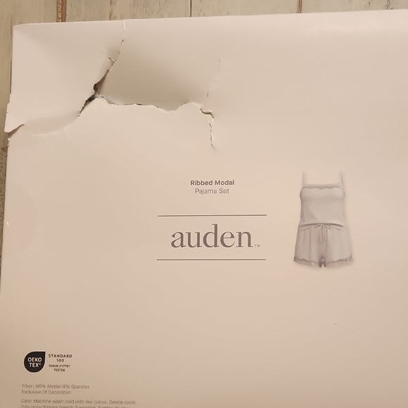 Auden Women's Light Gray Ribbed Pajama Set - Picture 3 of 3